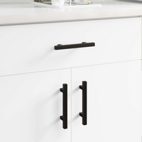 vidaXL Cabinet Handle 12 pcs Black 150 x 12.3 x 35.2 mm