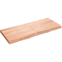 vidaXL Table Top Light Brown 120x50x(2-6) cm Treated Solid Wood Oak