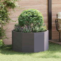 vidaXL Planter Black 90 x 90 x 50 cm Steel