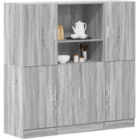 vidaXL 3 Piece Kitchen Cabinet Set Grey Sonoma Engineered Wood