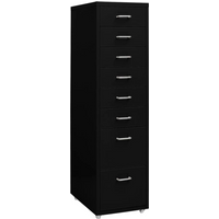 vidaXL Mobile File Cabinet Black 28x41x109 cm Metal