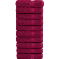 vidaXL Premium Bath Towels "SOLUND" 10 pcs Bordeaux 100x150 cm 600 gsm