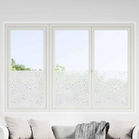 vidaXL Static Window Film Flowers Pattern 90 x 500 cm PVC