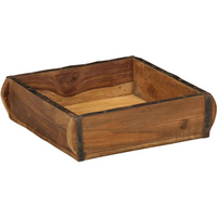 vidaXL Tray with Storage Brown 29 x 31 x 10 cm Solid Reclaim Wood