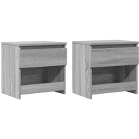 vidaXL Bedside Cabinets 2 pcs Grey Sonoma 40x30x39 cm Engineered Wood