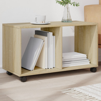 vidaXL Rolling Cabinet Sonoma Oak 72x33x42.5 cm Engineered Wood