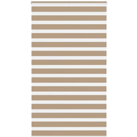 vidaXL Zebra Blind Sand Brown 135x230 cm Fabric Width 130.9 cm Polyester