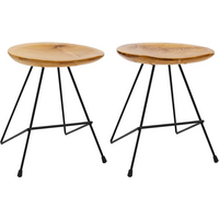 vidaXL Stools 2 pcs Solid Teak Wood