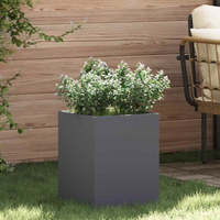 vidaXL Garden Planter Anthracite 32 x 32 x 40 cm Cold-rolled Steel