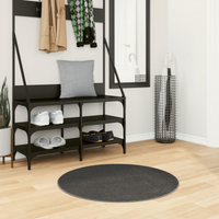 vidaXL Rug IZA Short Pile Scandinavian Look Anthracite Ø 80 cm