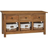 vidaXL Sideboard Solid Mahogany Wood 100x30x50 cm