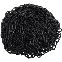 vidaXL Warning Chain Black 100 m Ø8 mm Plastic