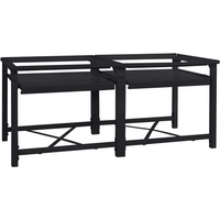 vidaXL Washing Machine Pedestal 2 pcs Black 120 x 56 x 52 cm Steel