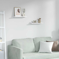 vidaXL Wall Shelf 2 pcs White Marble 40 x 9 x 3 cm Engineered Wood