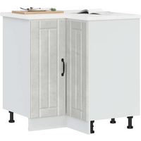 vidaXL Kitchen Corner Base Cabinet Lucca Concrete Grey Engineered Wood