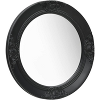 vidaXL Wall Mirror Baroque Style 50 cm Black