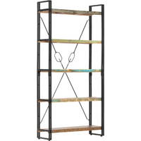 vidaXL 5-Tier Bookcase 90x30x180 cm Solid Reclaimed Wood
