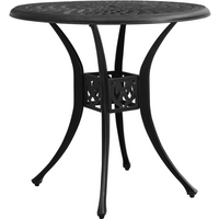 vidaXL Garden Table Black 78x78x72 cm Cast Aluminium