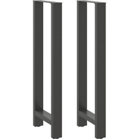 vidaXL Bar Table Legs Anthracite 2 pcs 40x(110-111) cm Steel