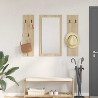 vidaXL Wall-Mounted Coat Rack Wall-mounted Sonoma Oak 96 x 1.5 x 90 cm
