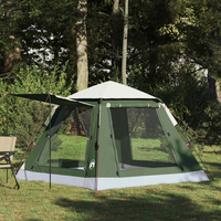 vidaXL Instant Tent with Rainfly 3-Person Quick-Release Green