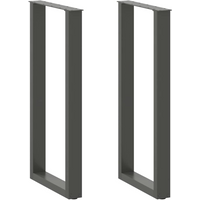 vidaXL Bar Table Legs U-Shaped 2 pcs Anthracite 40x(100-101) cm Steel