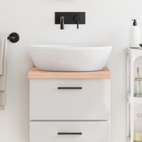 vidaXL Bathroom Countertop 40x40x(2-4) cm Untreated Solid Wood