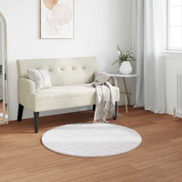 vidaXL Anti-Slip Faux Rabbit Fur Rug Olite White Ø 120 cm Polyester