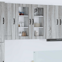 vidaXL Kitchen Cabinet 2 pcs Grey Sonoma 40 x 31 x 80 cm