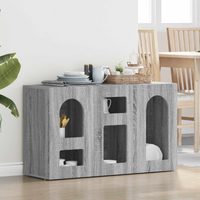 vidaXL Sideboard Grey Sonoma 100 x 35 x 59 cm Engineered Wood