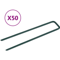 vidaXL Nails for Artificial Grass 50 pcs U-shape Iron