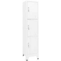 vidaXL Locker Cabinet with 3 Compartments 38x45x180 cm
