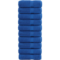vidaXL Premium Wash Towels "SOLUND" 10 pcs Blue 30x30 cm 600 gsm