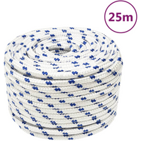 vidaXL Boat Rope White 14 mm 25 m Polypropylene