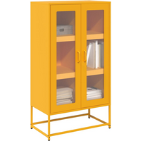 vidaXL Highboard Mustard Yellow 68x39x123 cm Steel