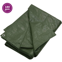 vidaXL Tarpaulin 180 g/m² 3x3 m Green HDPE
