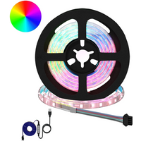 vidaXL LED Strip 2 pcs Black and Transparent 900 mm Copper and Plastic