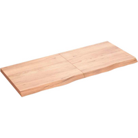 vidaXL Table Top Light Brown 120x50x(2-4) cm Treated Solid Wood Oak