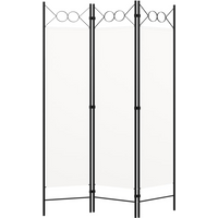 vidaXL 3-Panel Room Divider White 120x180 cm