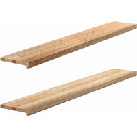 vidaXL Window Sills 2 pcs Untreated 160x30x2 cm Solid Wood Oak