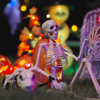 vidaXL Halloween Decoration Skeleton 2 pcs White Polypropylene