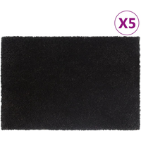 vidaXL Door Mats 5 pcs Black 40x60 cm Tufted Coir