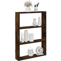 vidaXL Wall Shelf Smoked Oak 43x9x60 cm Engineered Wood