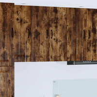 vidaXL Kitchen Cabinet 2 pcs Smoked Oak 30 x 31 x 80 cm