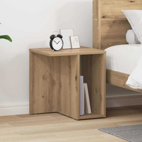 vidaXL End Table 2 pcs Artisan Oak 37 x 32 x 40 cm Engineered Wood