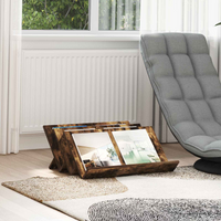 vidaXL Magazine Rack Smoked Oak 65 x 53 x 28.5 cm Engineered Wood