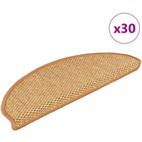 vidaXL Stair Mats Self-adhesive Sisal-Look 30 pcs 65x21x4 cm Sisal