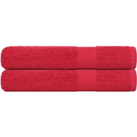 vidaXL Sauna Towels "FROGN" 2 pcs Red 80x200 cm 360 gsm