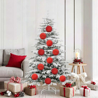 vidaXL Christmas Bauble Set XL 9 pcs Red Plastic