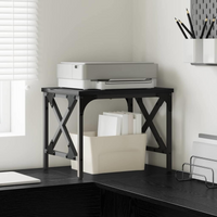 vidaXL Printer Stand Black Oak 40 x 30 x 31 cm Engineered Wood